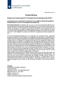 Begrenzte Zulassung der Präimplantationsdiagnostik (PID)