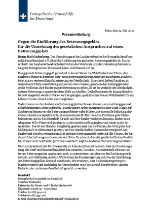 Gegen die Einführung des Betreuungsgeldes