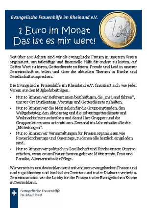 1 € im Monat - Das ist es mir wert!