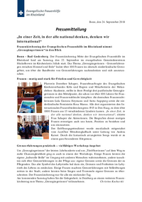 „In einer Zeit, in der alle national denken, denken wir  international“