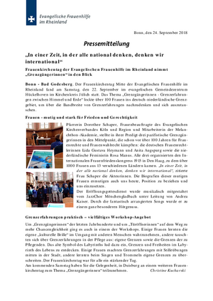 „In einer Zeit, in der alle national denken, denken wir  international“